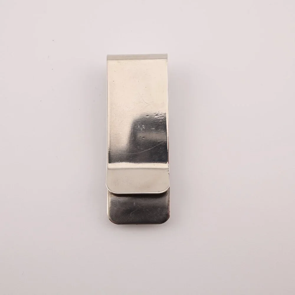 Native American Money Clip Sterling Silver Turquoise and Coral Stones Handmade** - Picture 7 of 7